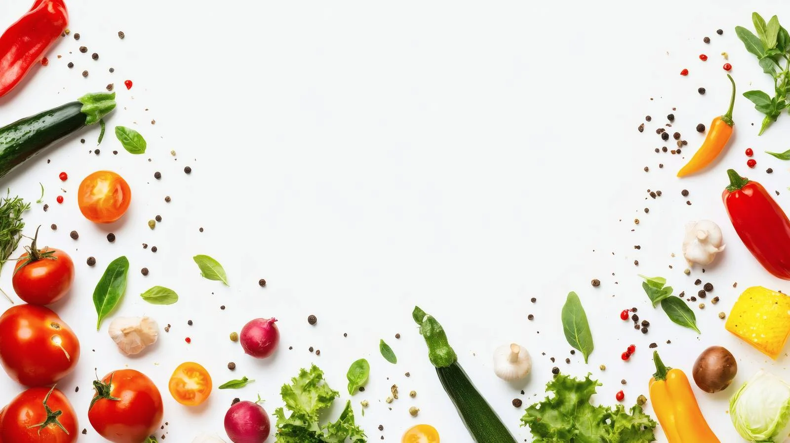 Fresh Vegetable Assortment on White Background — free download from Dotvec