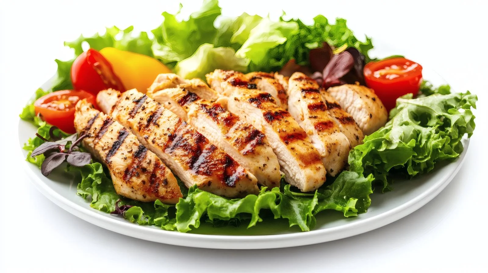 Grilled Chicken Lunch on White Background — free download from Dotvec