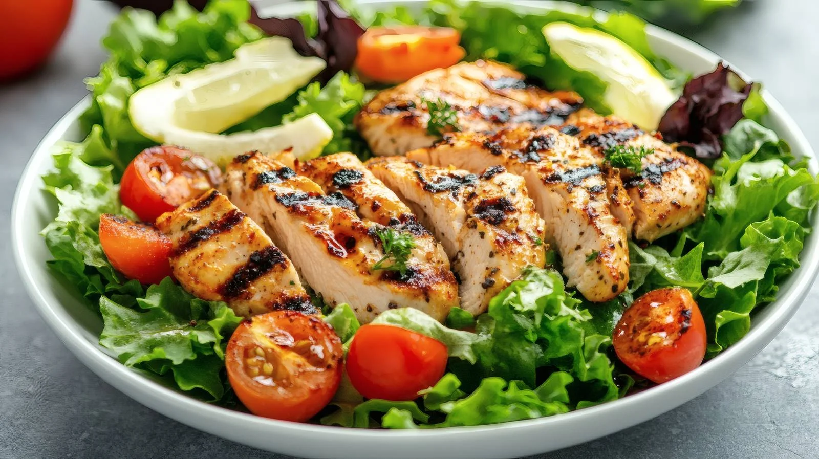 Grilled chicken lunch on white background — free download from Dotvec