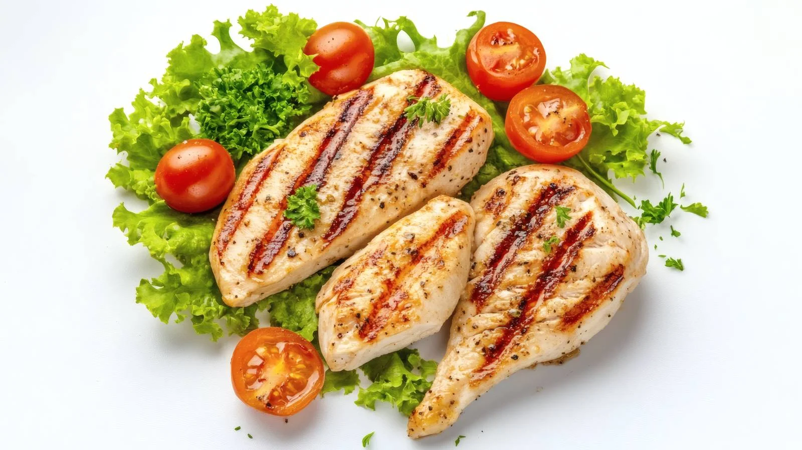 Grilled Chicken Meat Healthy Lunch Isolation — free download from Dotvec