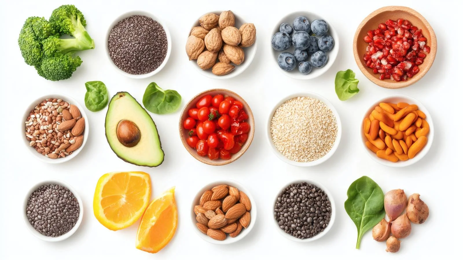 Fresh Vegan Cuisine on White Background — free download from Dotvec