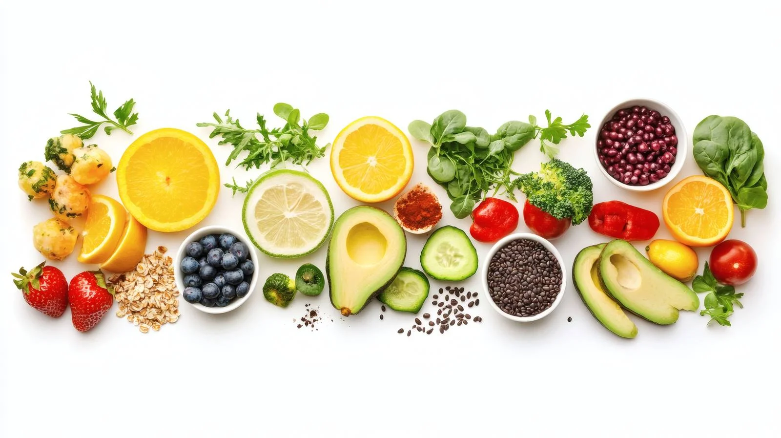 Nourishing Vegan Cuisine on White Background — free download from Dotvec