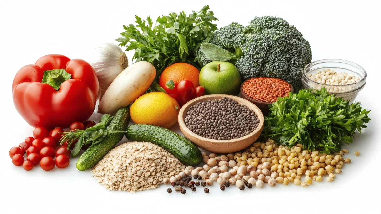 Nutritious Vegan Cuisine on White Background — free download from Dotvec