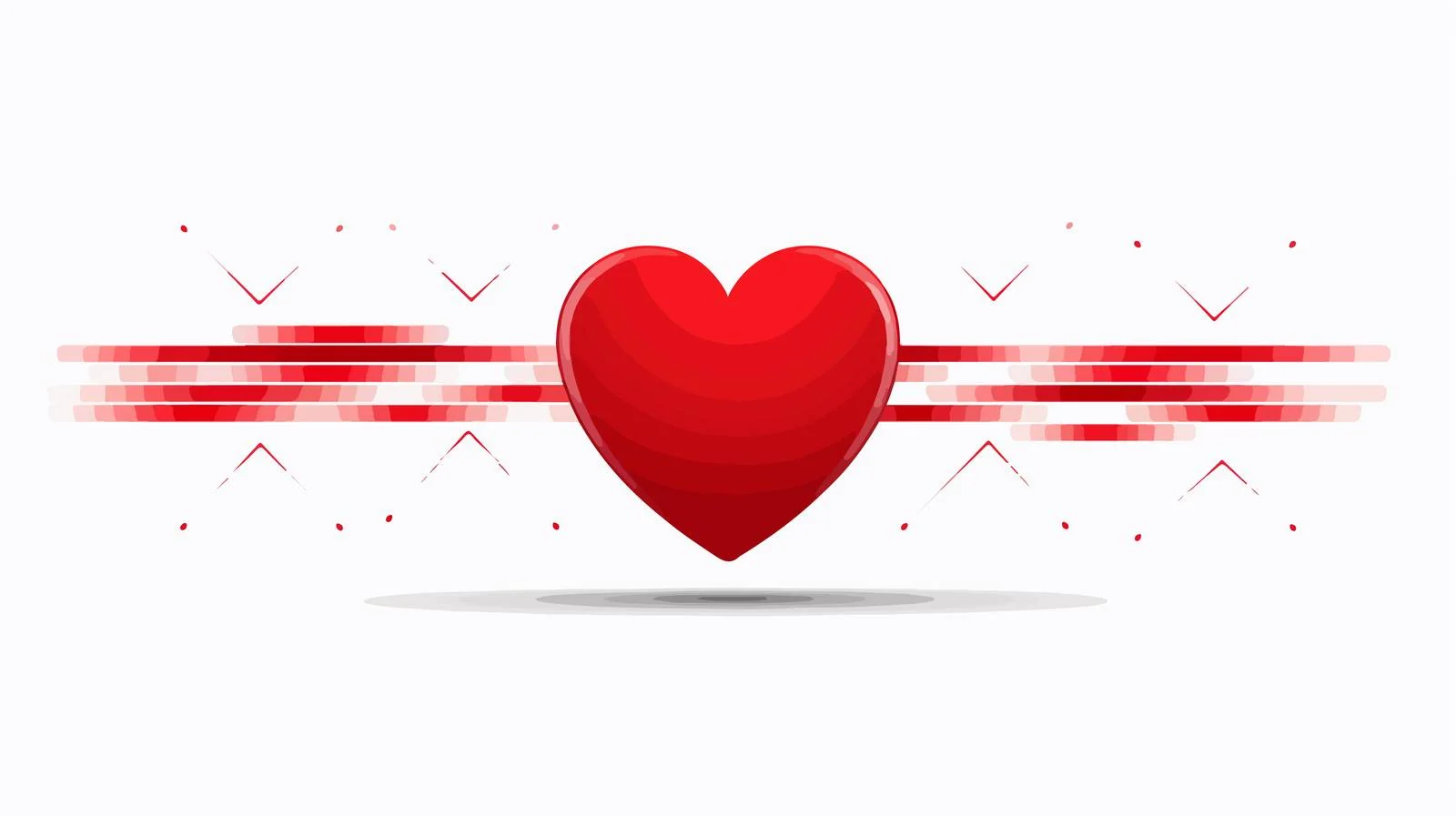 Red Heartbeat Stripes Health Concept Image — free download from Dotvec