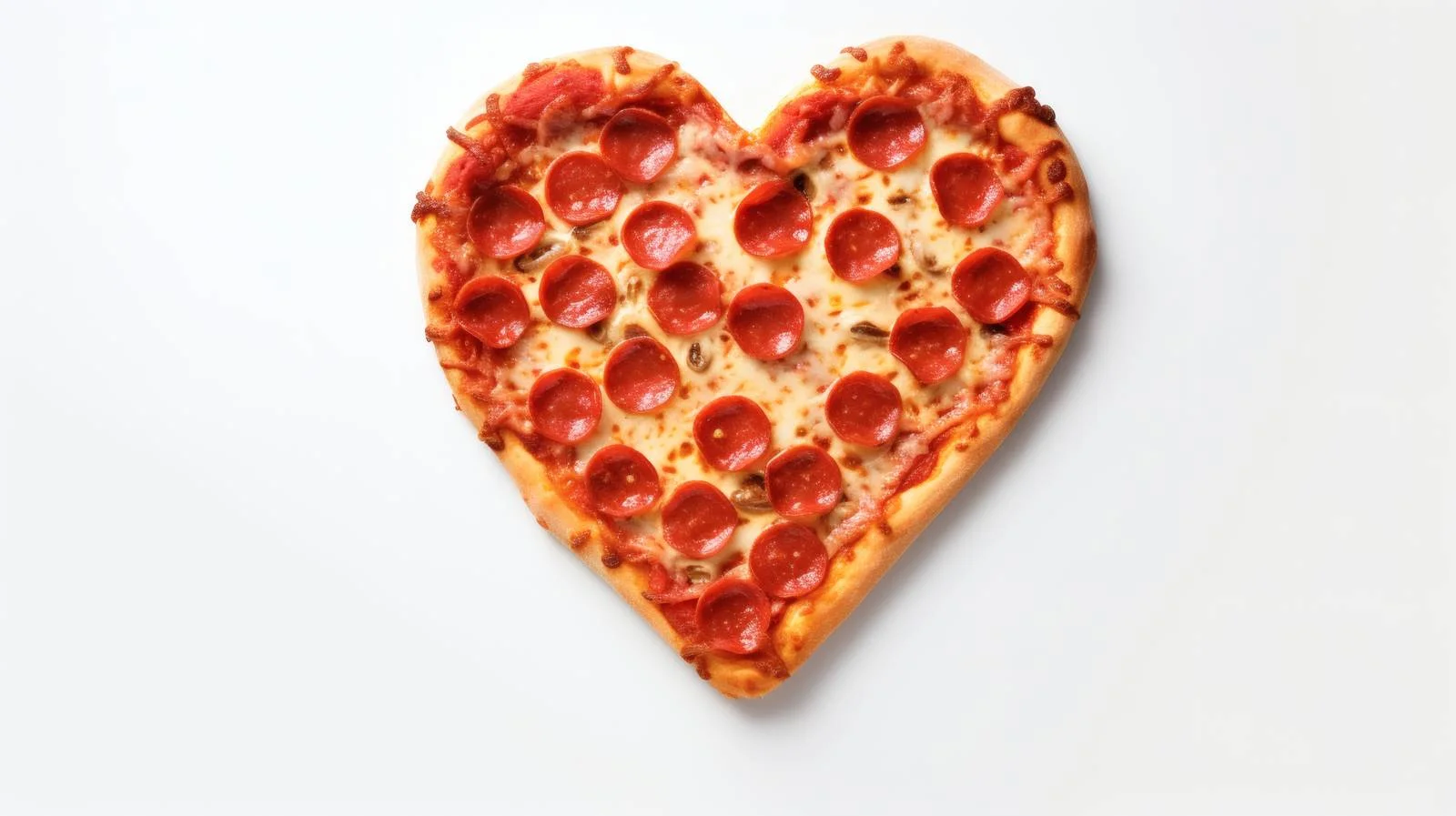 Heart-shaped Gourmet Pizza on White Background — free download from Dotvec