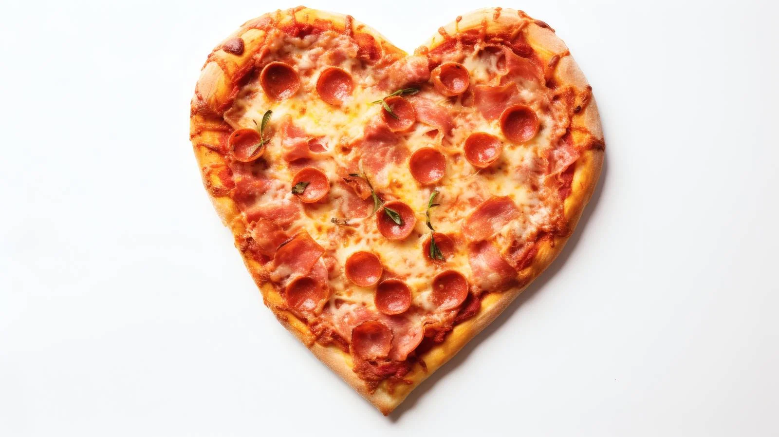 Heart-Shaped Pizza on White Background — free download from Dotvec