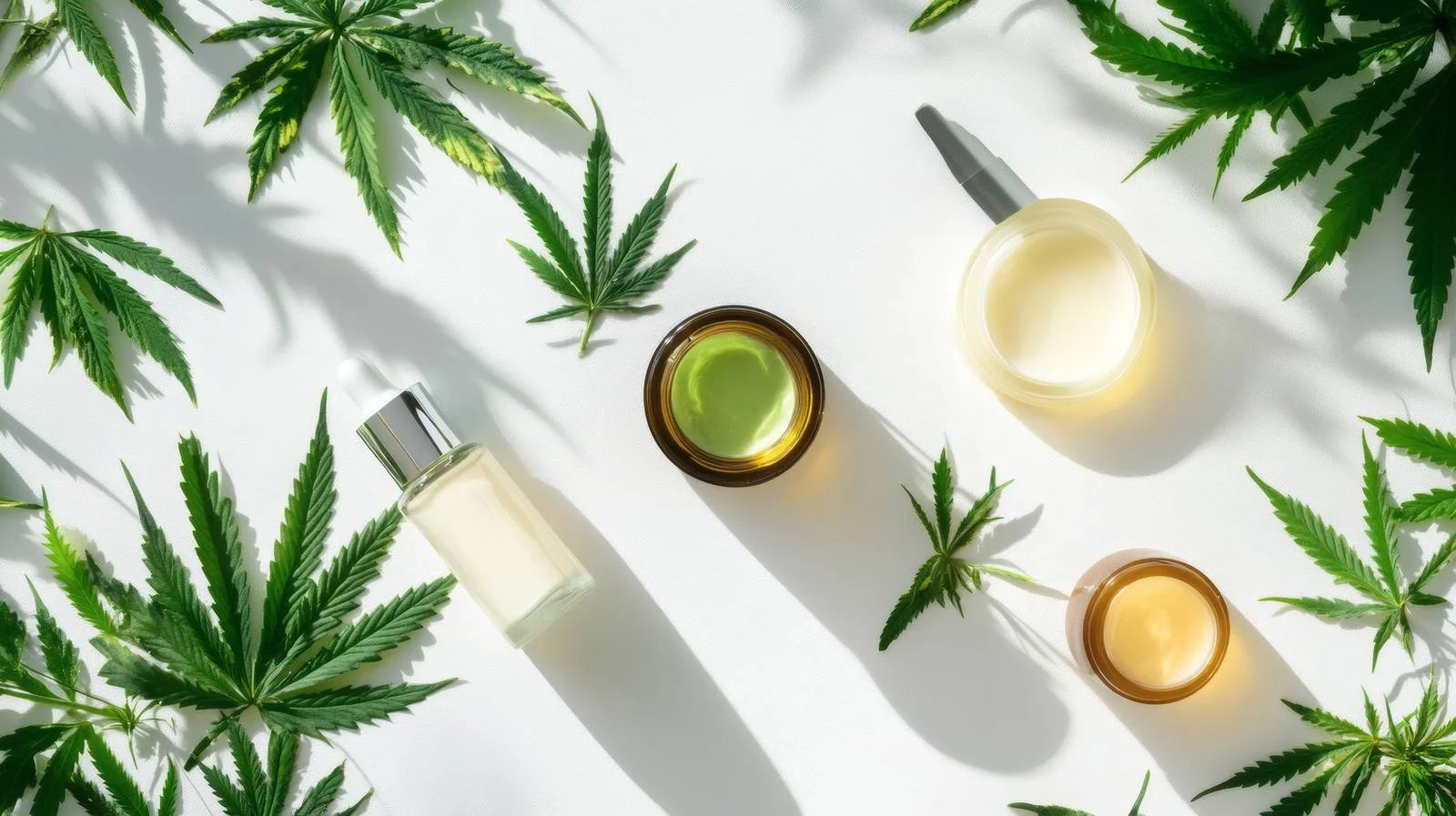 Hemp Beauty Product with Cannabis Leaves — free download from Dotvec