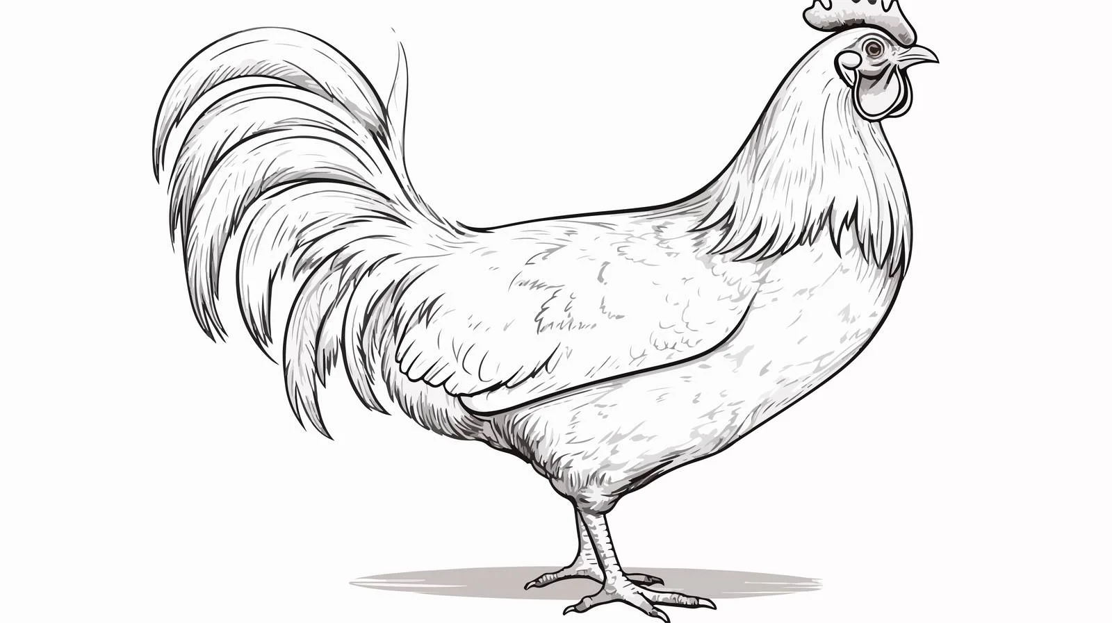 Hand-Drawn Hen Doodle Sketch Illustration — free download from Dotvec