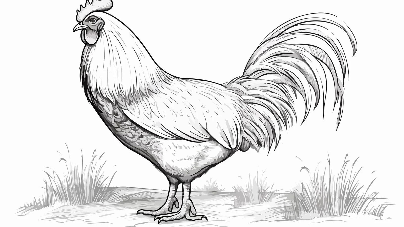 Hand-Drawn Hen Doodle Sketch Illustration — free download from Dotvec