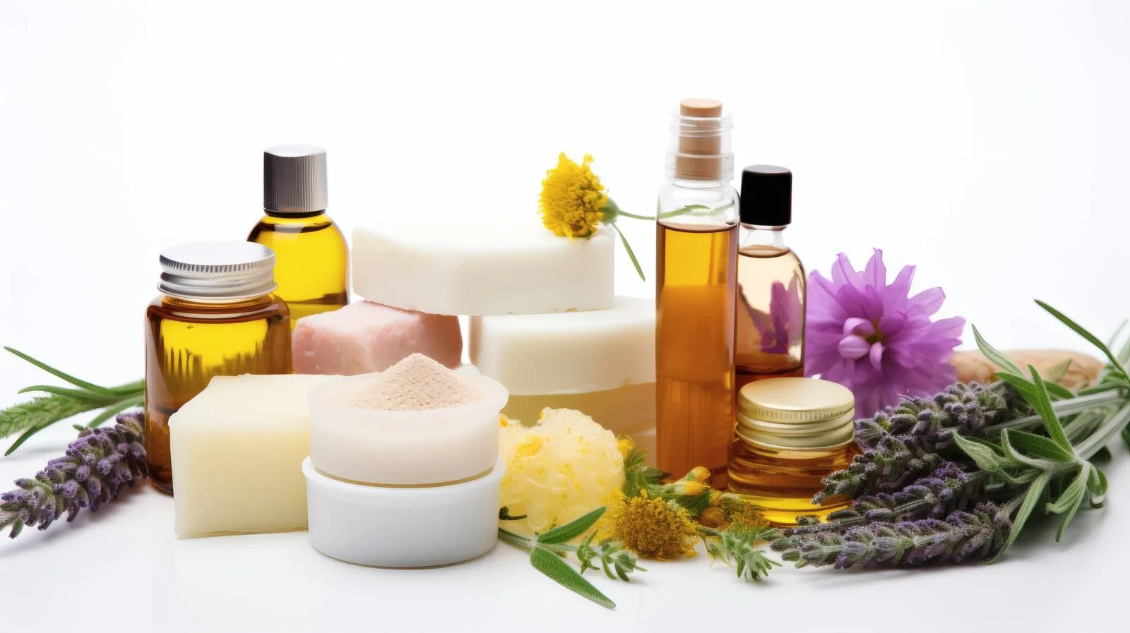 Herbal Beauty Products on White Background — free download from Dotvec