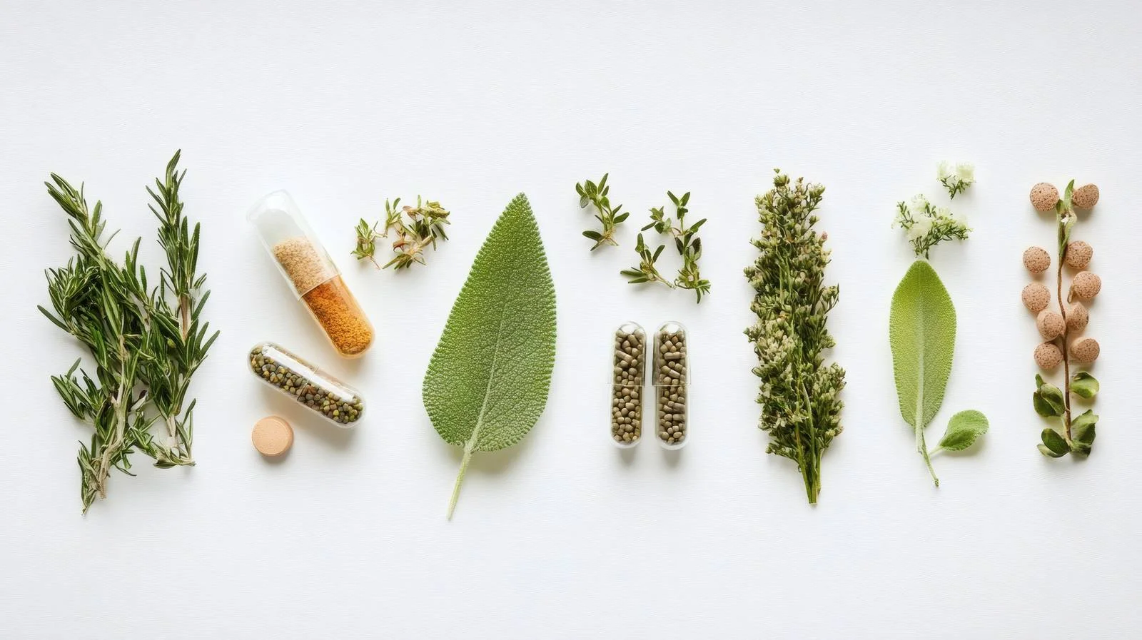 Isolated Herbal Medicine Supplements on White — free download from Dotvec