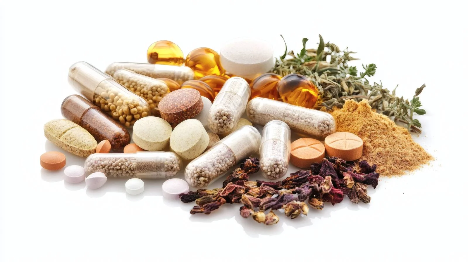 Isolated Herbal Supplements on White Background — free download from Dotvec