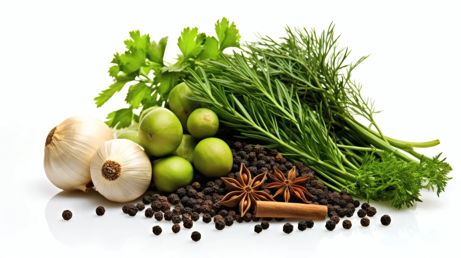 Exquisite Parsley Rosemary Peppercorn Isolation — free download from Dotvec