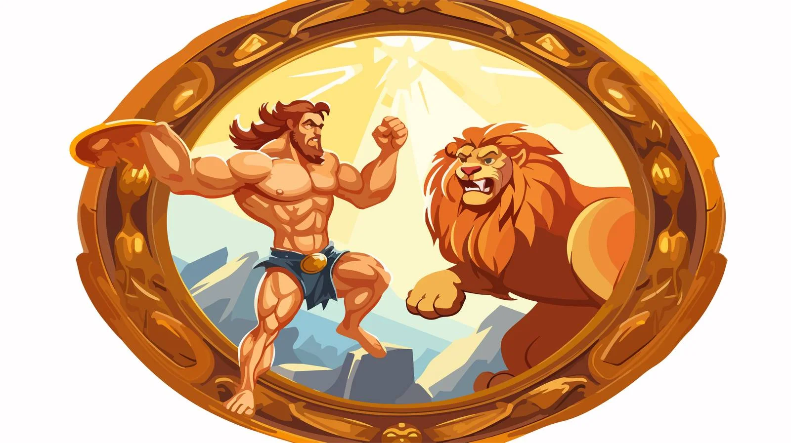 Hercules Conquers Nemean Lion — free download from Dotvec