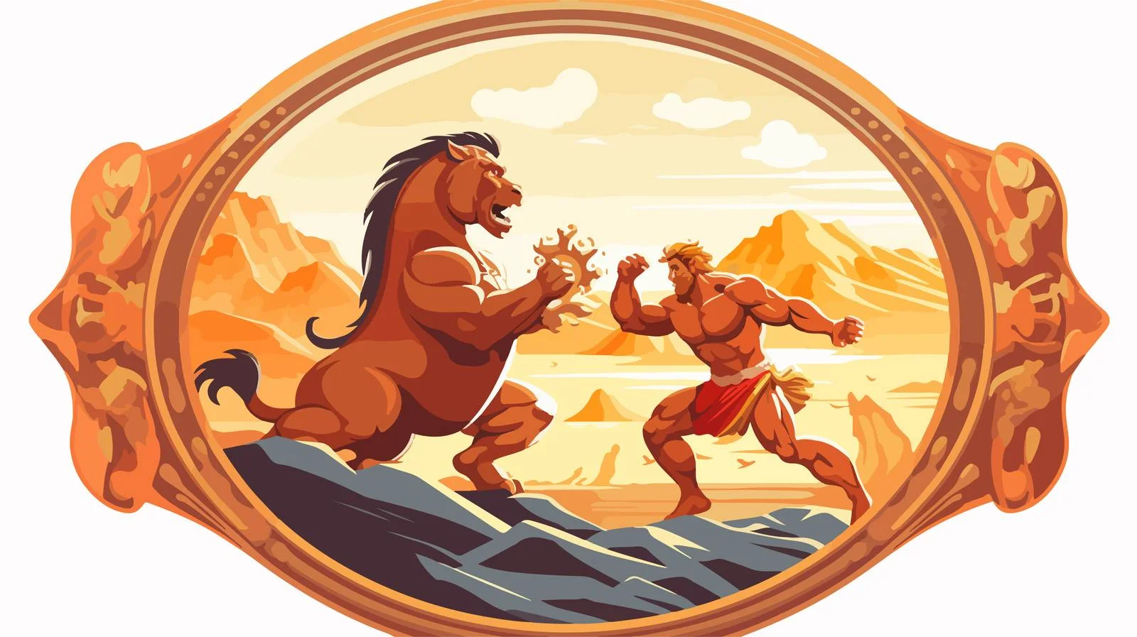 Hercules Triumphs Over Nemean Lion — free download from Dotvec