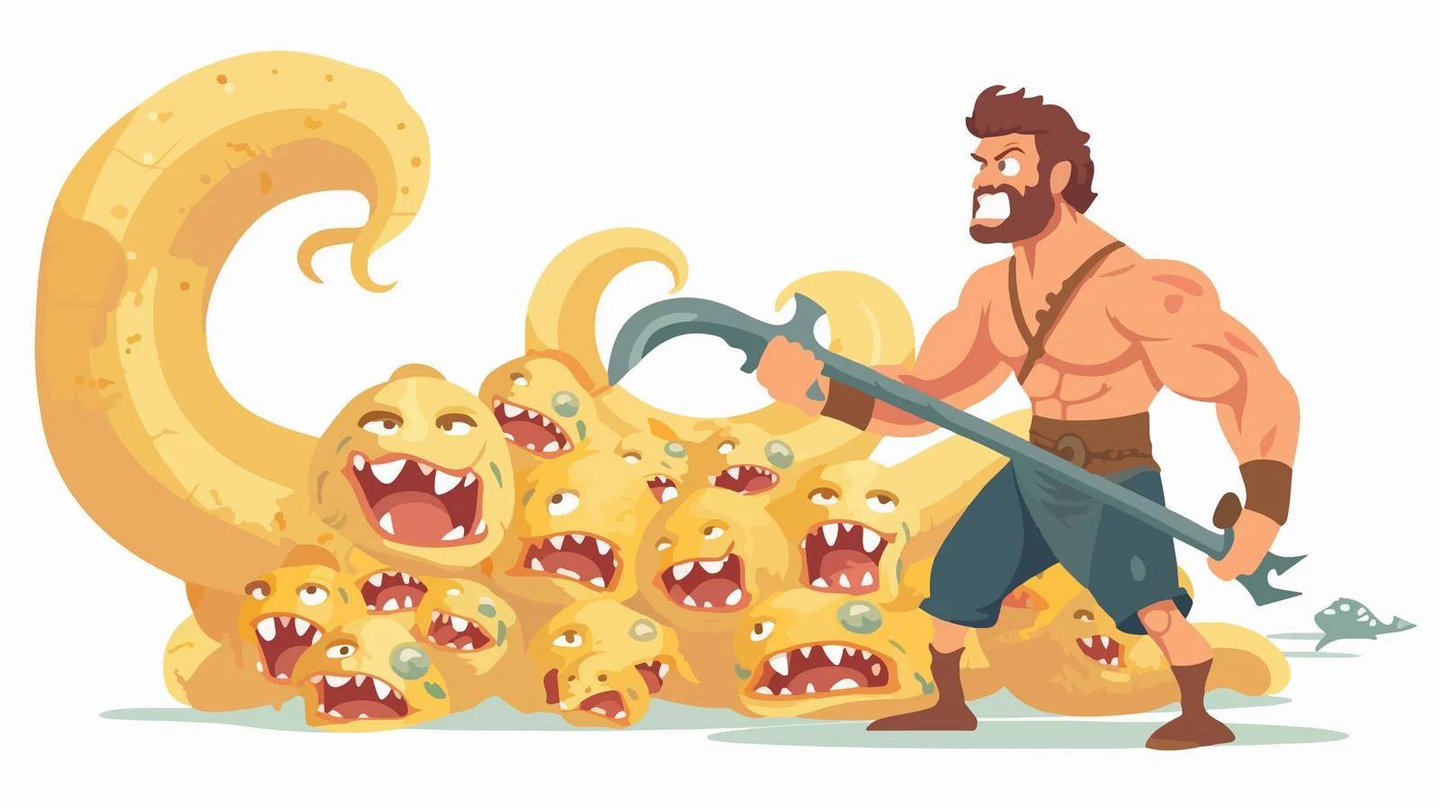 Hercules Battles the Lyrna Hydra — free download from Dotvec