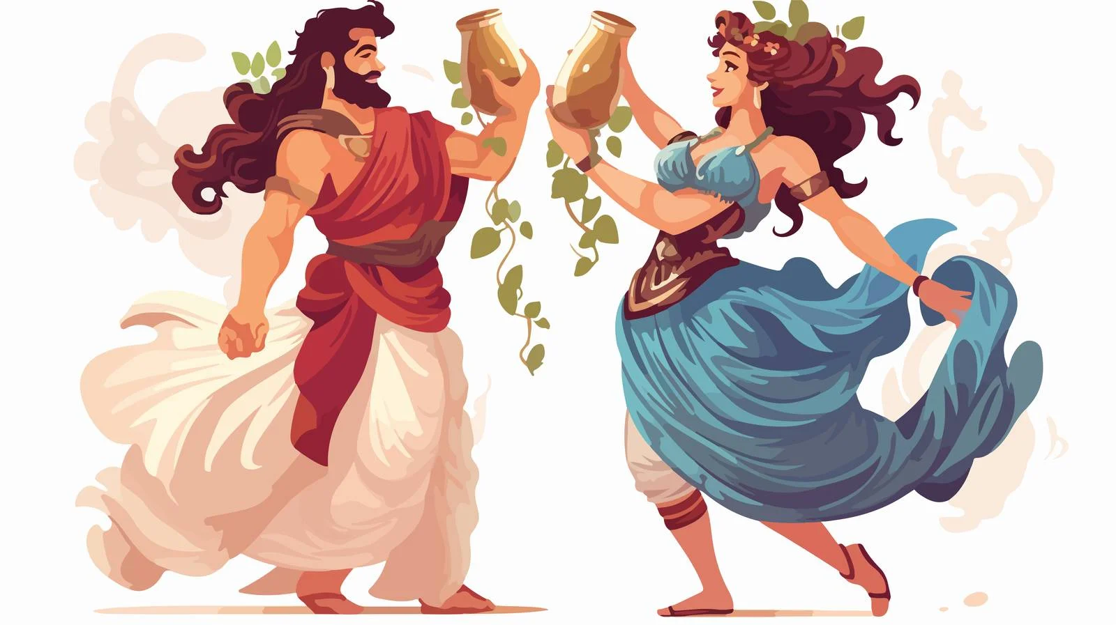 Greek Myth Heroes Dionysus Ariadne Artwork — free download from Dotvec