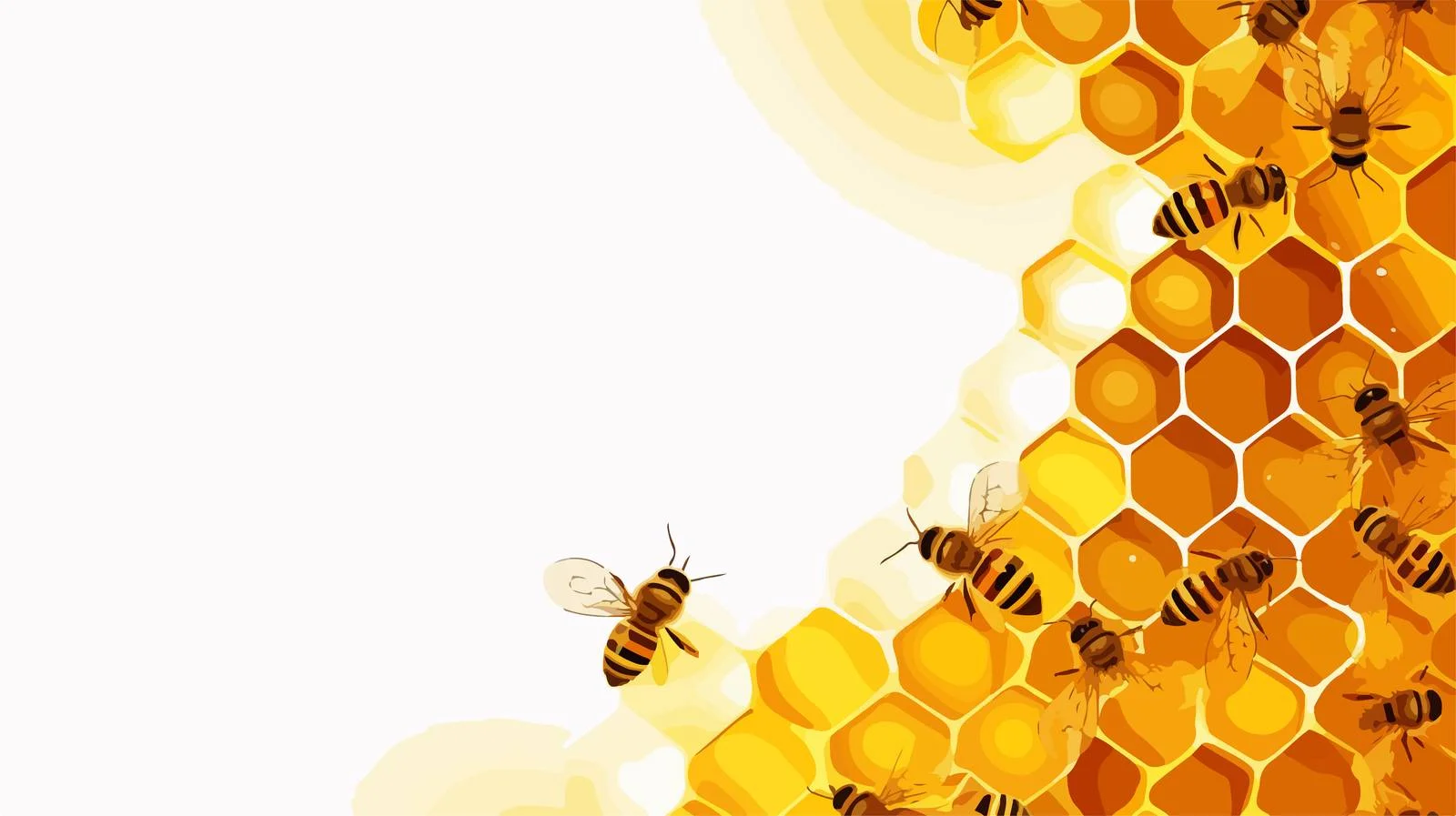 Golden Honeycomb Pattern Paper Cut — free download from Dotvec