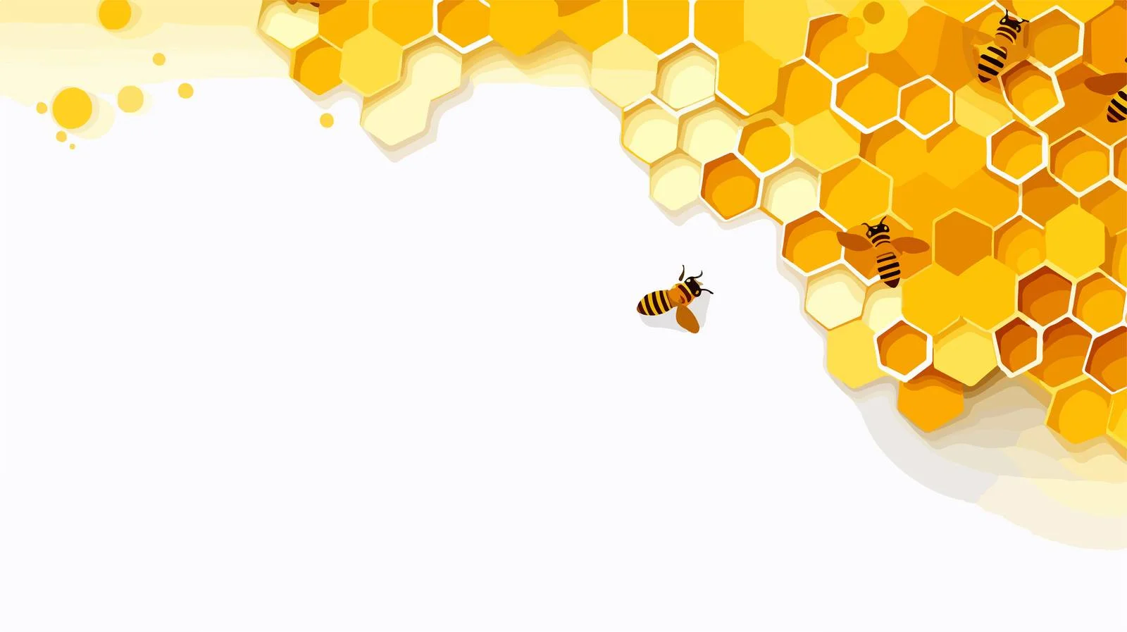 Golden Honeycomb Pattern Paper Cut Design — free download from Dotvec