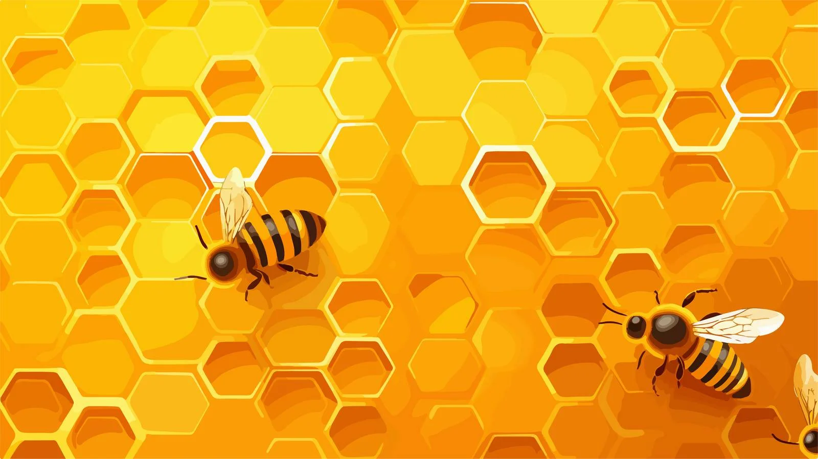 Golden Honeycomb Pattern Paper Cut — free download from Dotvec