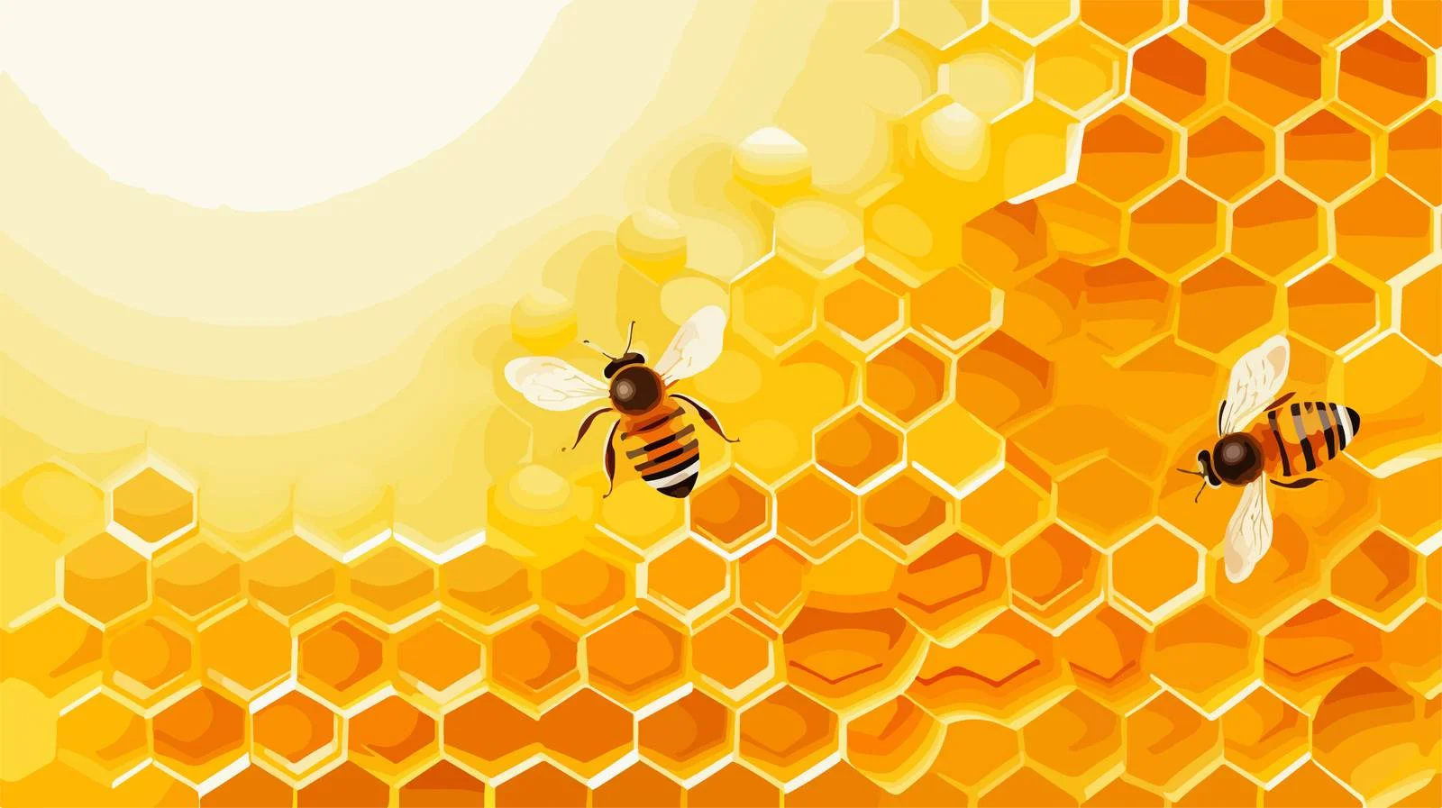 Golden Honeycomb Pattern Paper Cut — free download from Dotvec