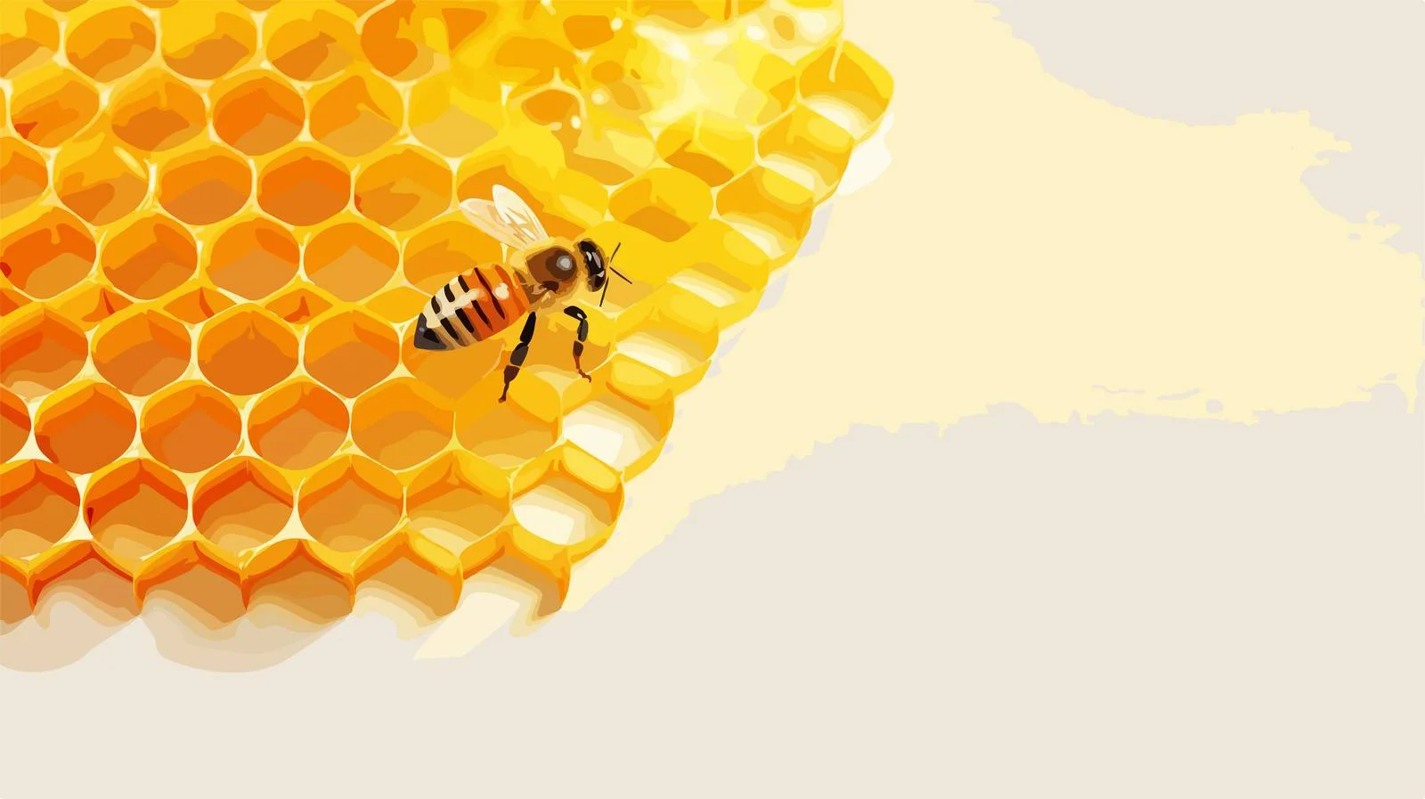 Golden Honeycomb Pattern Paper Cut — free download from Dotvec