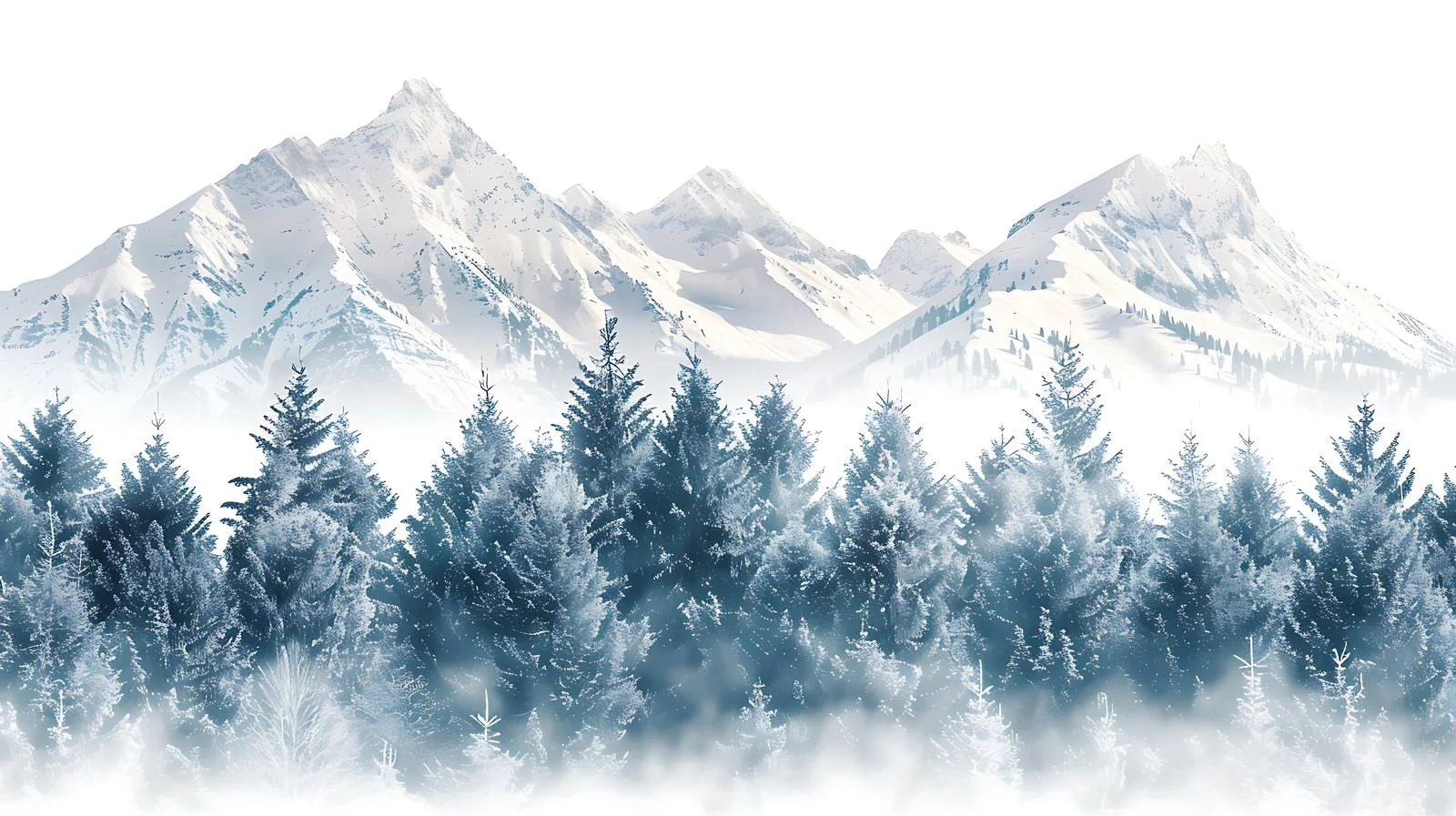 Snowcapped trees in serene high angle view – free snowcapped image from Dotvec
