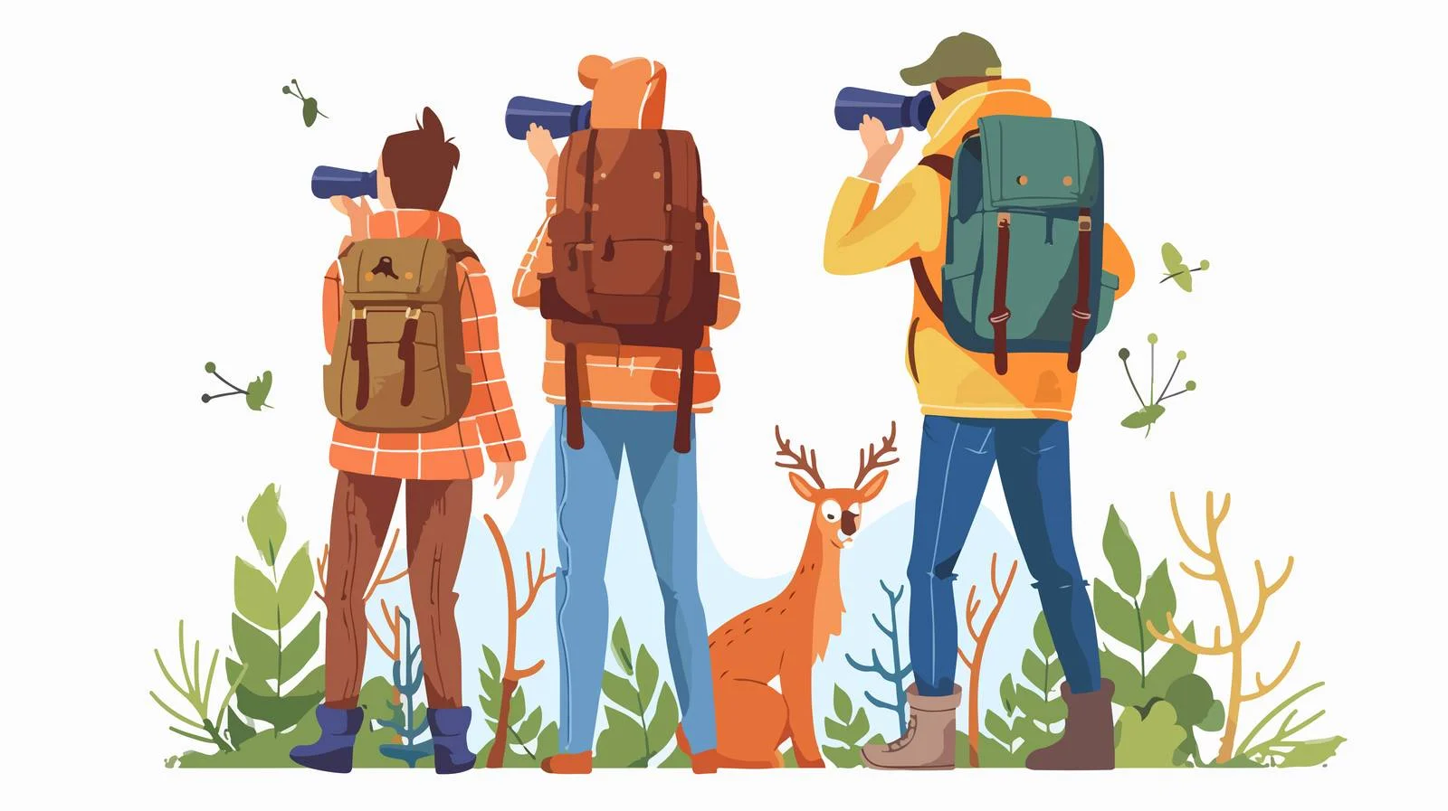Hiking with Binoculars for Wildlife Observation — free download from Dotvec
