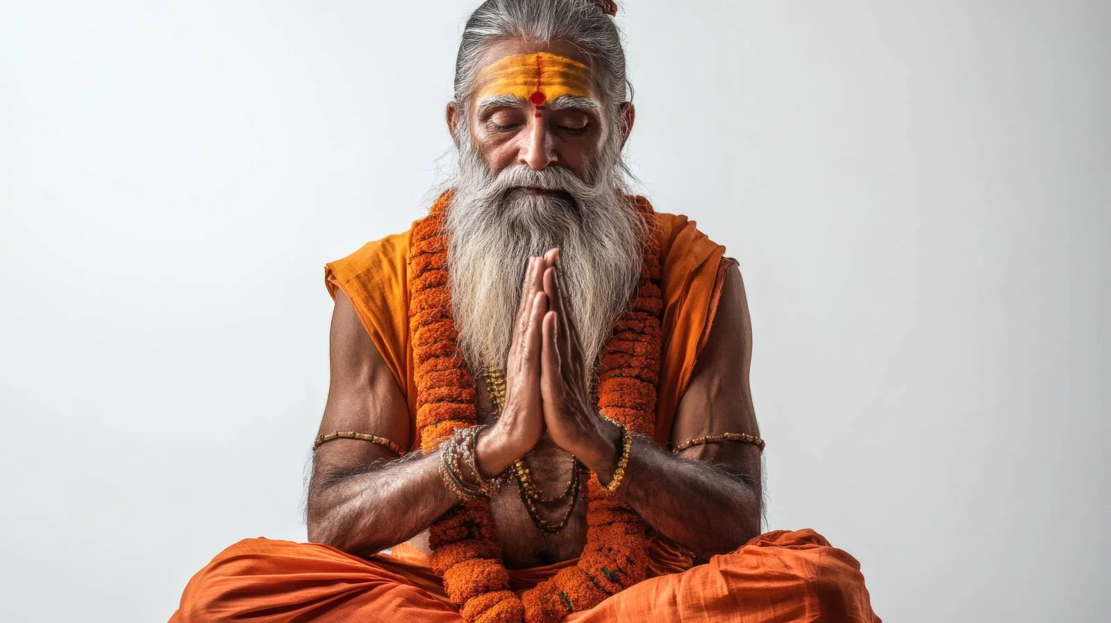 Sacred Hindu Sadhu Performing Puja Alone — free download from Dotvec