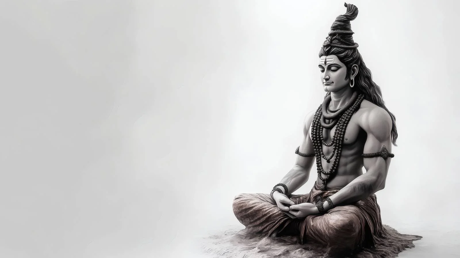 Lord Shiva on White Background — free download from Dotvec