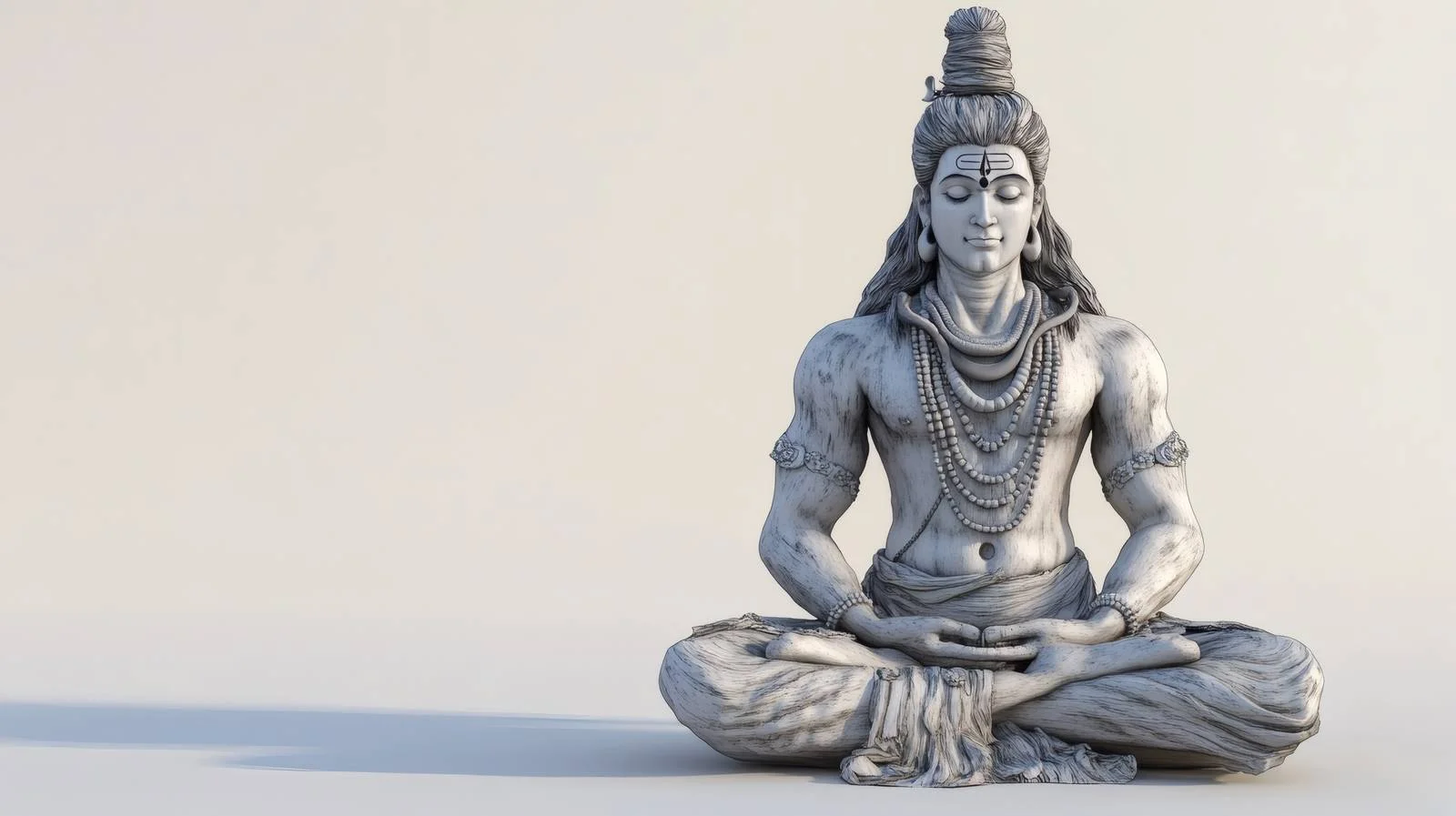 Sacred Hindu deity Shiva on white — free download from Dotvec