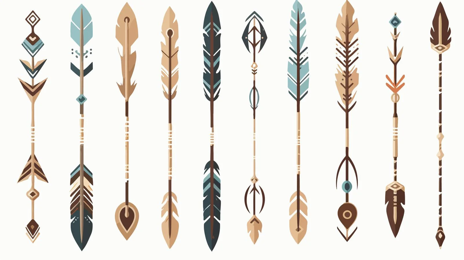 Boho Tribal Arrow Cross Art — free download from Dotvec