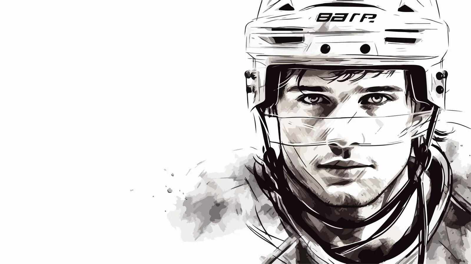 Hand-Drawn Hockey Player Sketch Illustration — free download from Dotvec