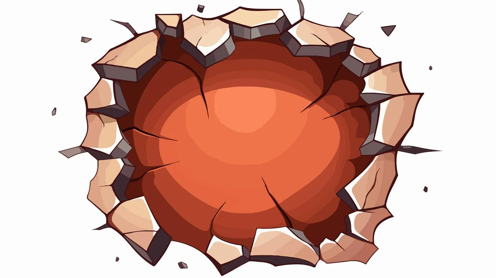 Broken Wall Vector Illustration in EPS10 — free download from Dotvec
