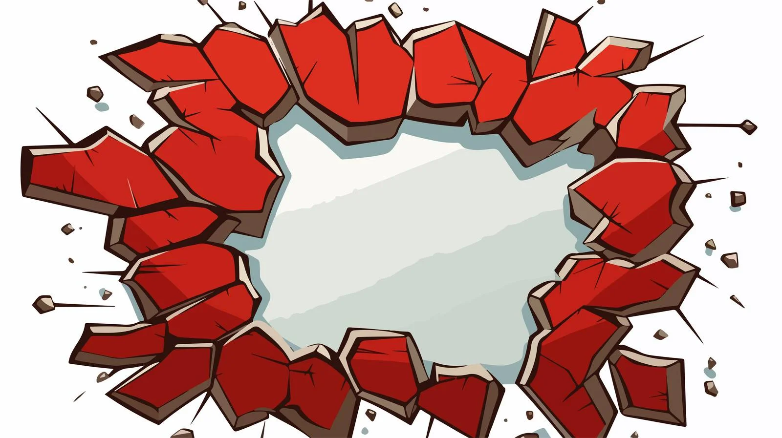 Broken Wall Vector Illustration — free download from Dotvec