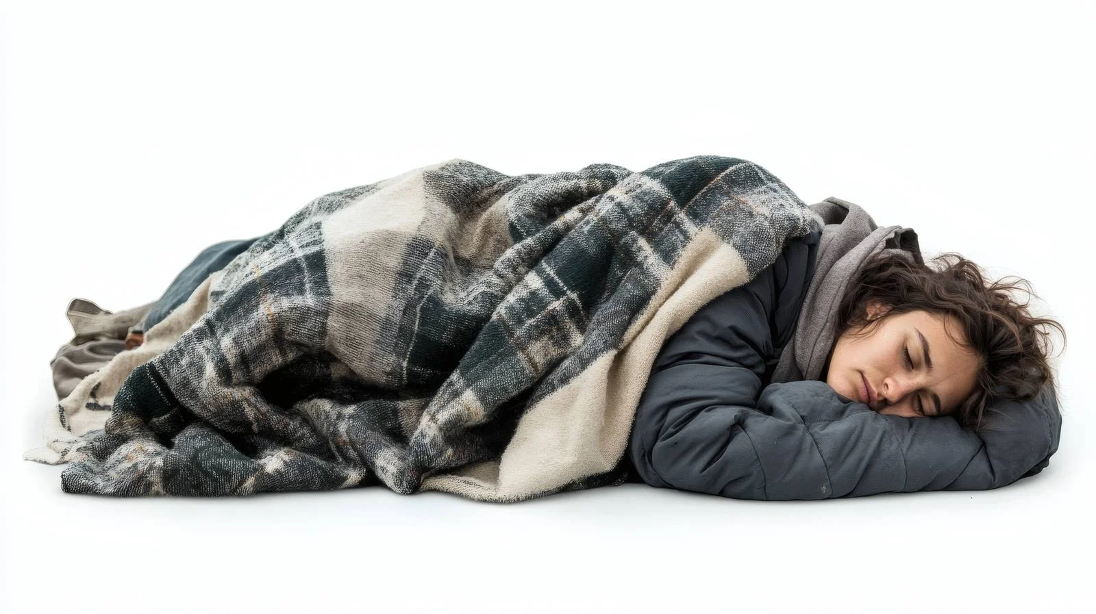 Plight of homeless woman on city street — free download from Dotvec