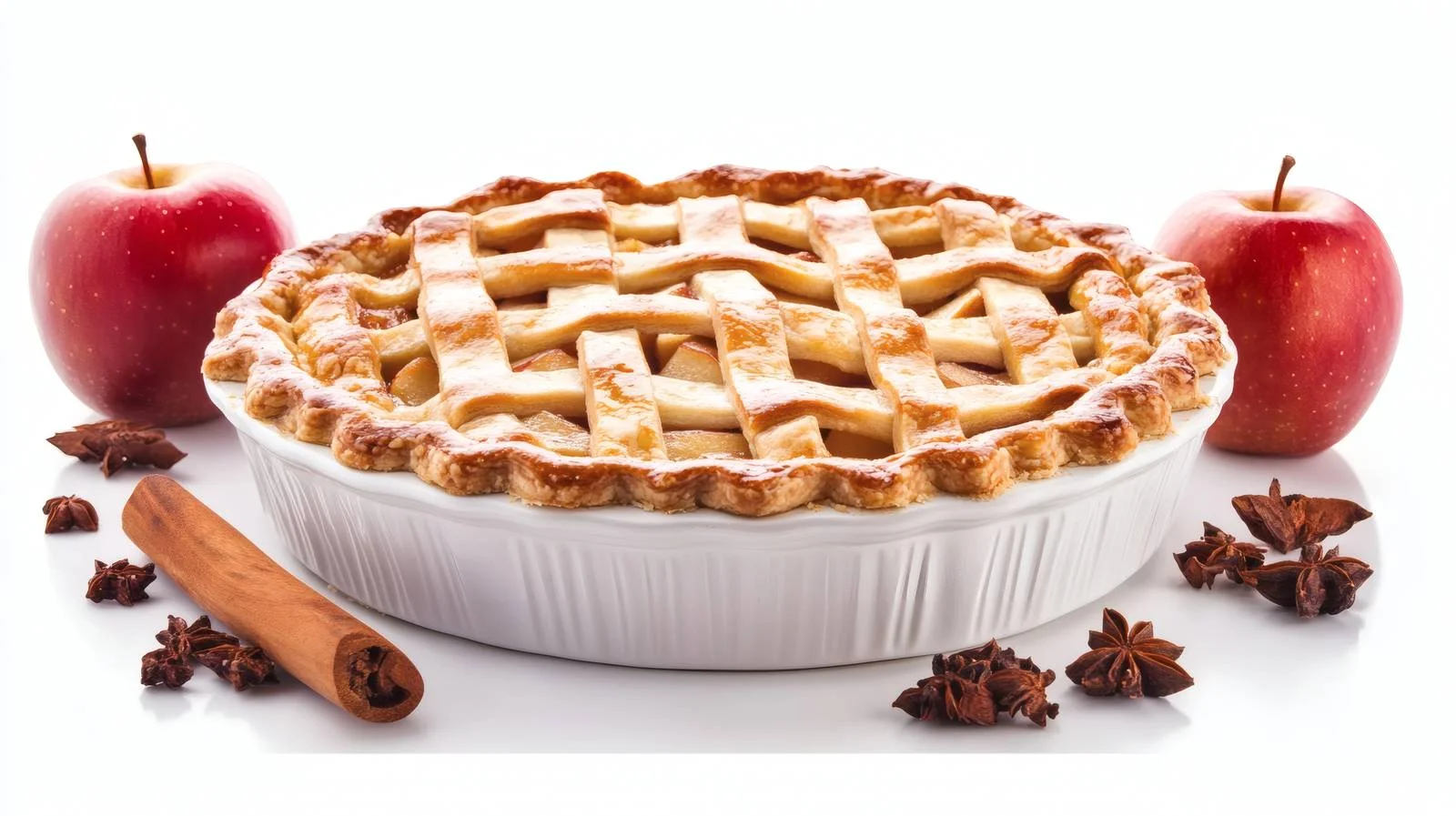 Classic Homemade Apple Pie on White Background — free download from Dotvec