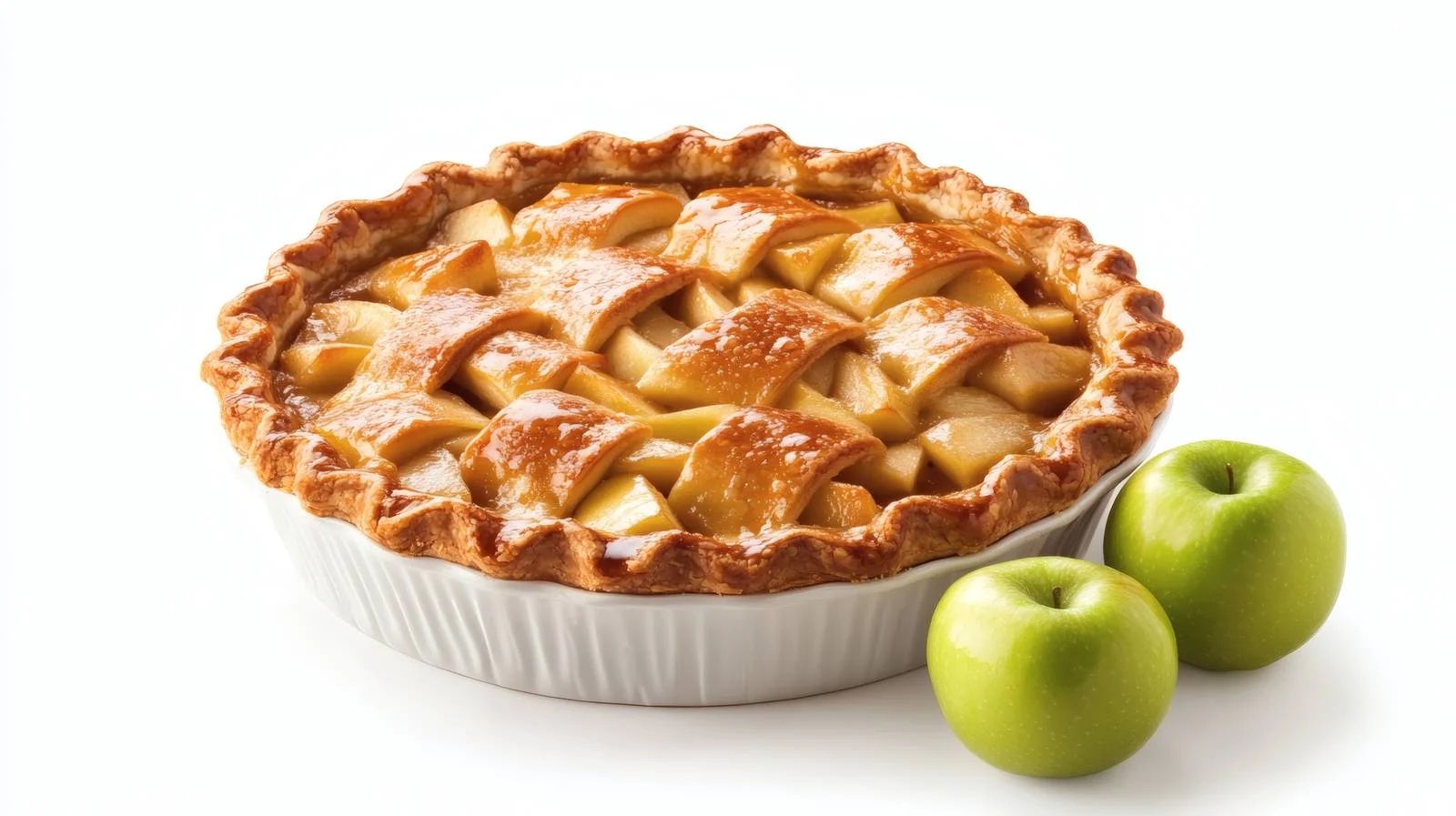 Classic Homemade Apple Pie on White Background — free download from Dotvec