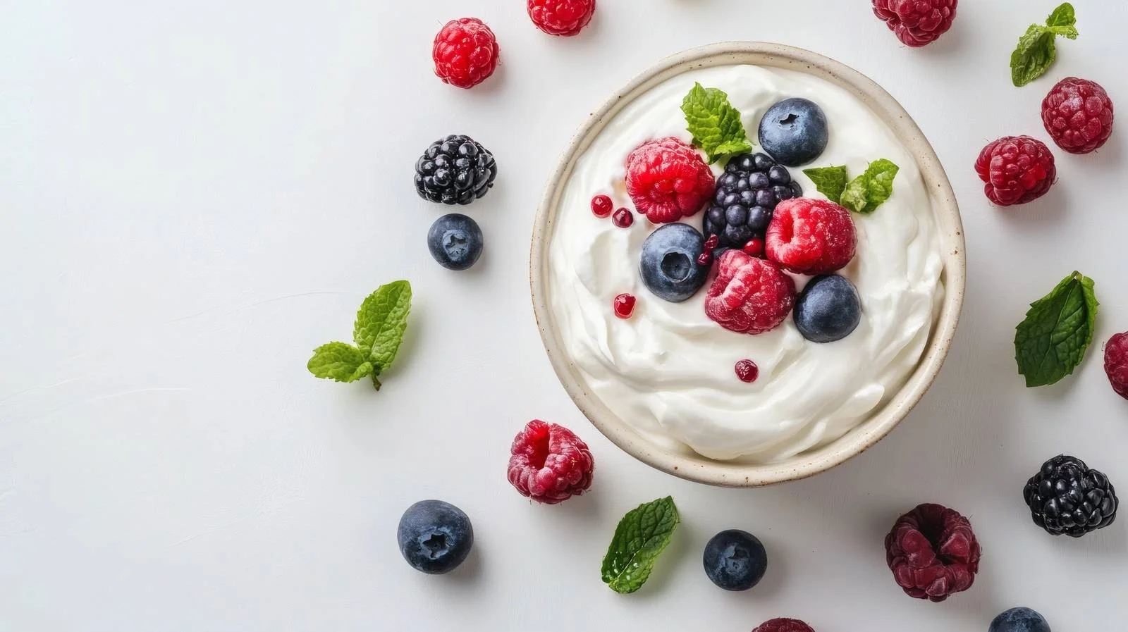 Creamy Greek Yogurt Cheese on White Background — free download from Dotvec