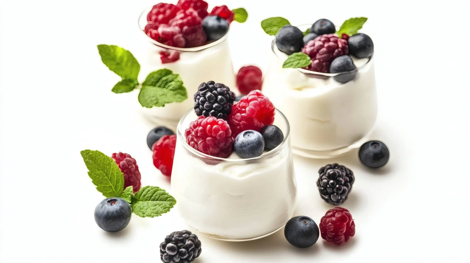 Pure Homemade Greek Yogurt on White Background — free download from Dotvec