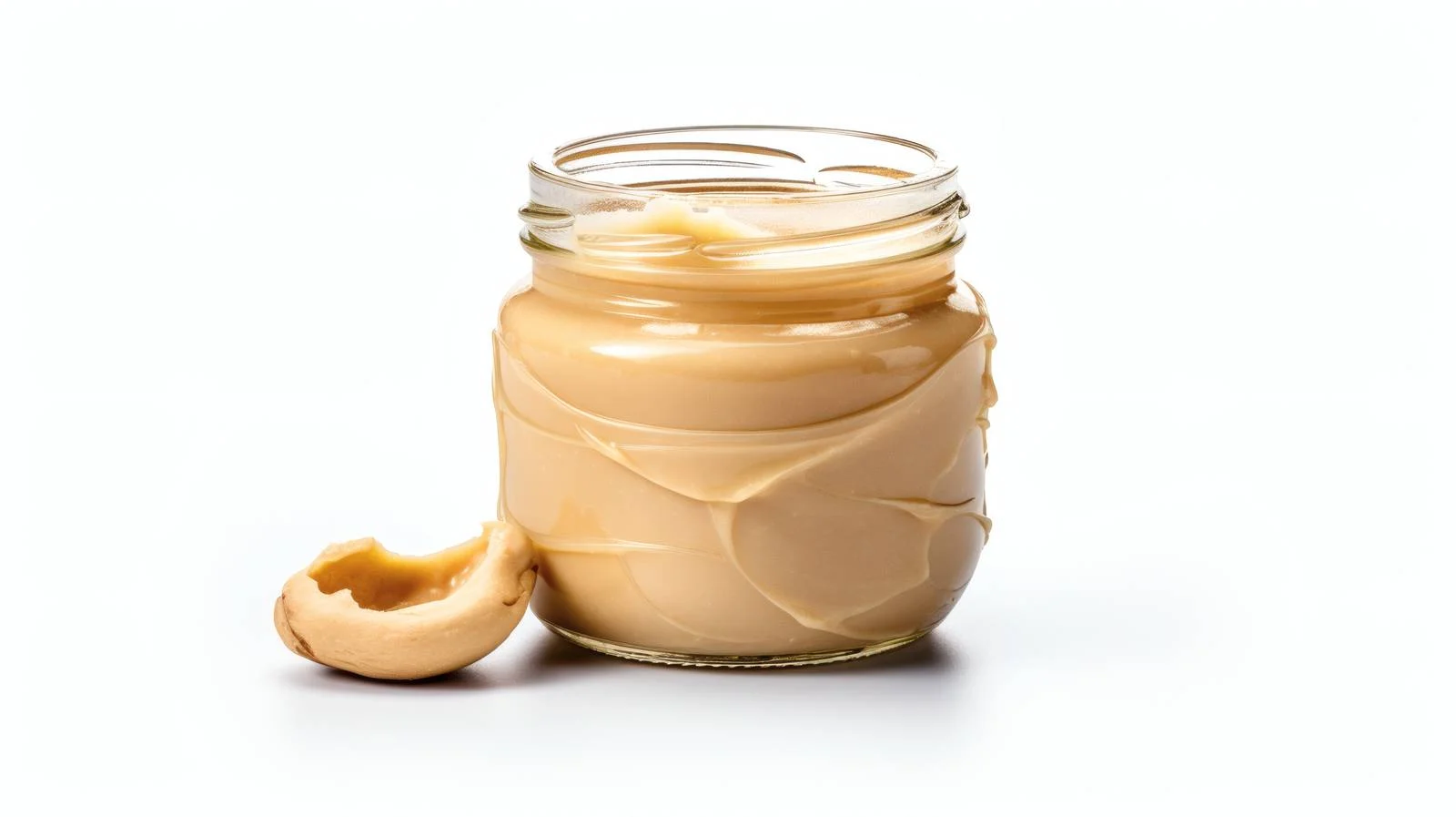 Pure Homemade Peanut Butter on White Background — free download from Dotvec