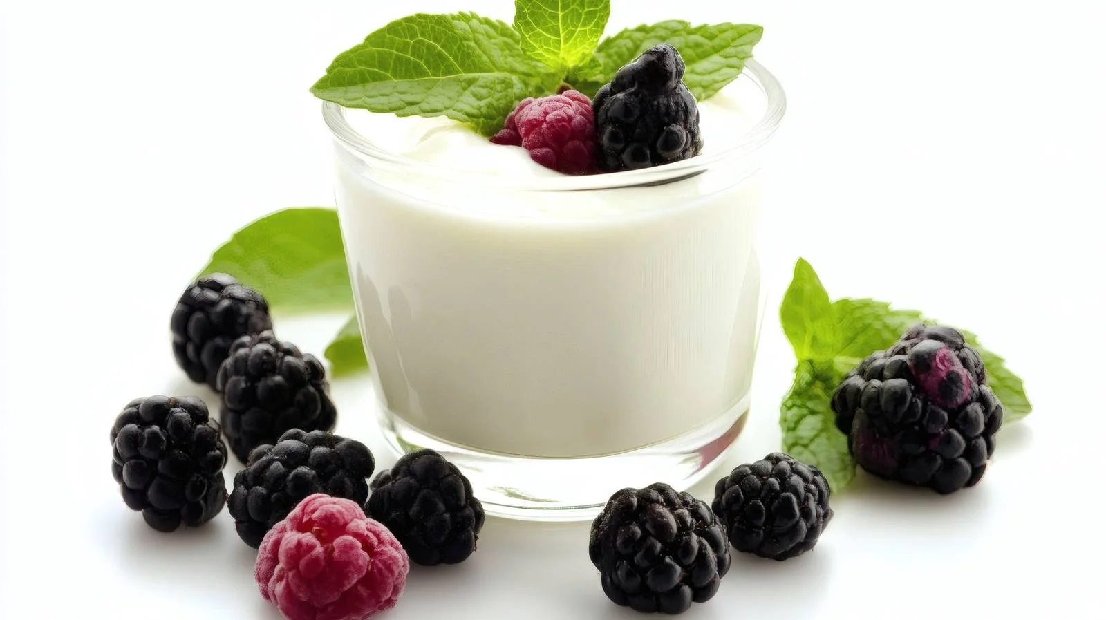 Creamy Homemade Yogurt on White Background — free download from Dotvec
