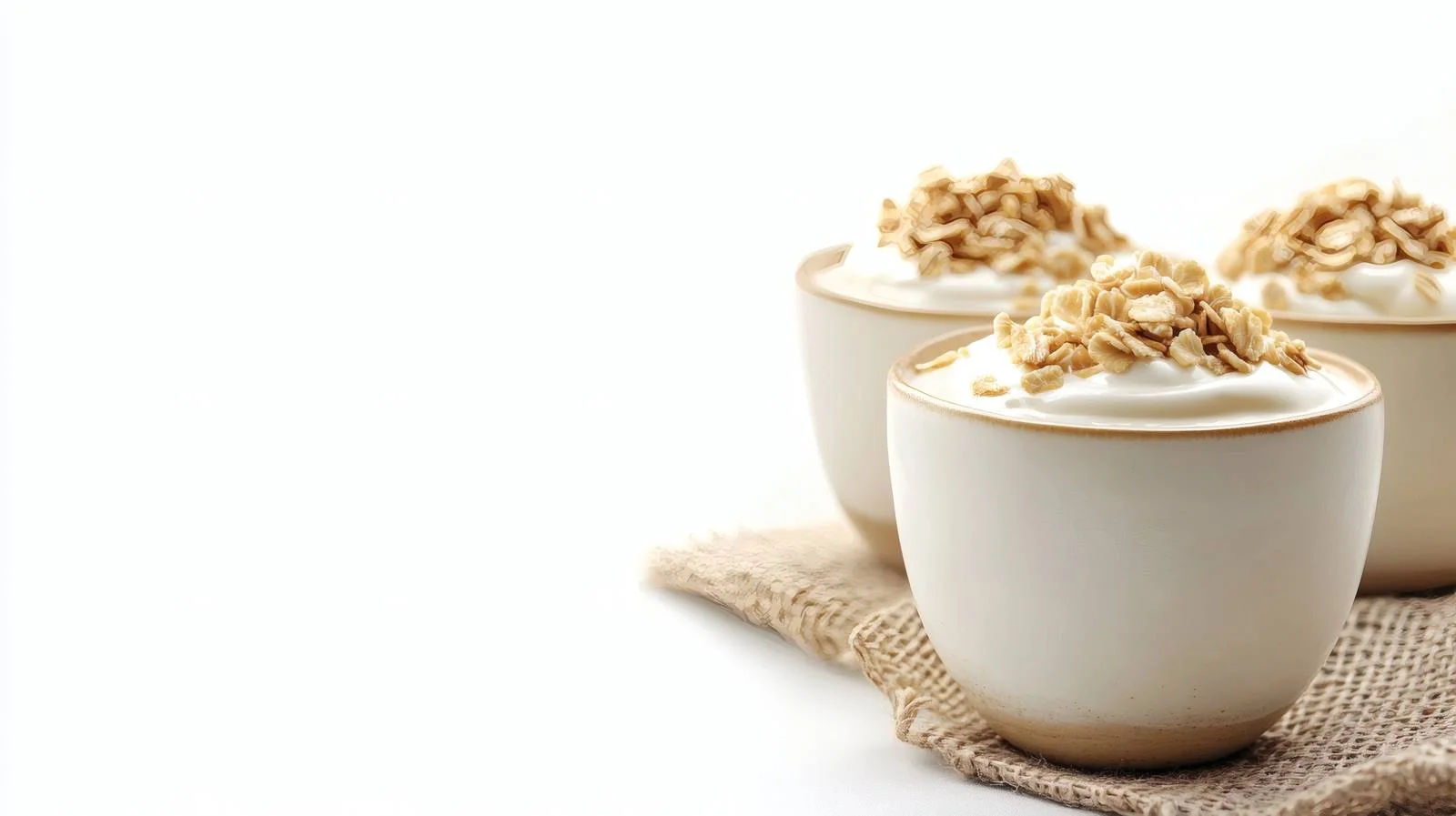 Creamy Homemade Yogurt on White Background — free download from Dotvec