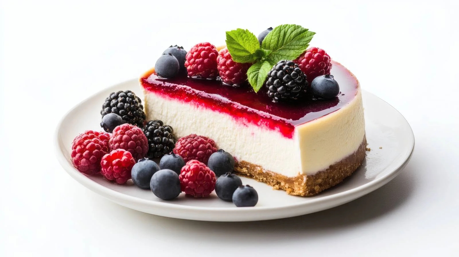 Delicious Cheesecake Topped with Fresh Berries — free download from Dotvec