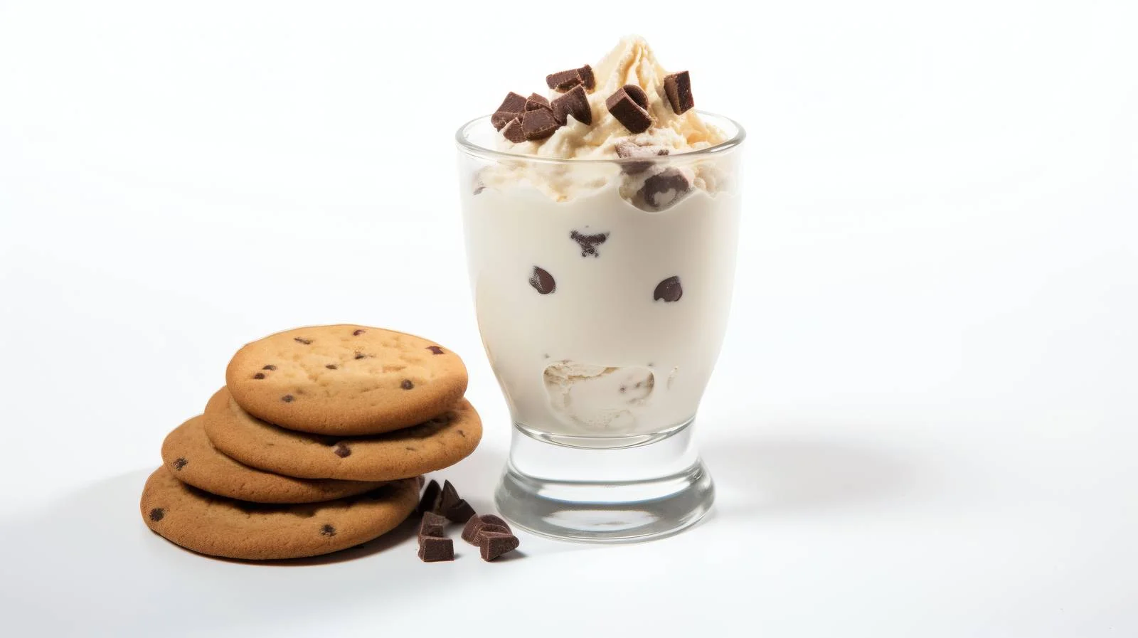Decadent milkshake and cookies on white background — free download from Dotvec