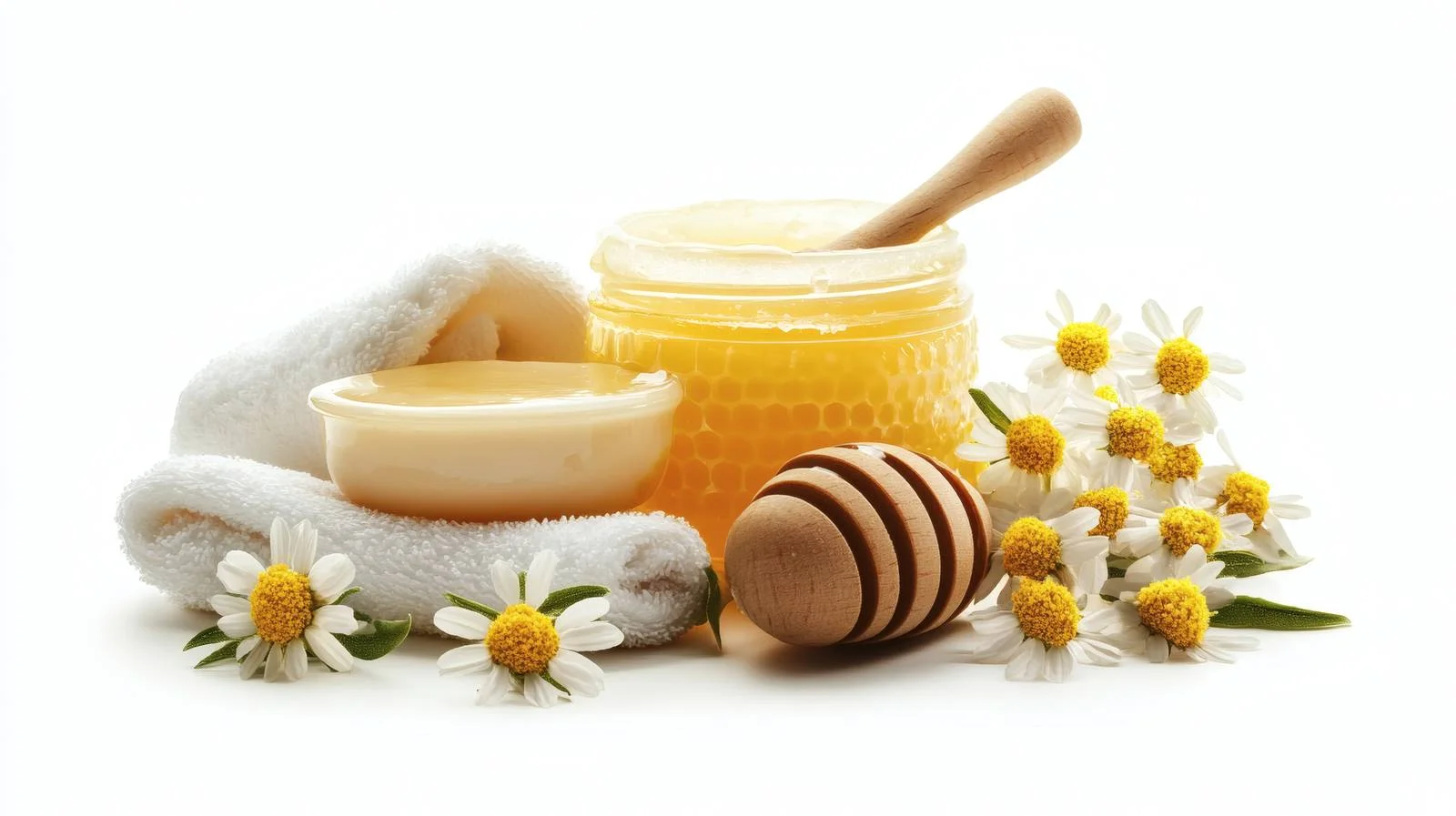 Luxurious Honey Cream Spa Products on White — free download from Dotvec