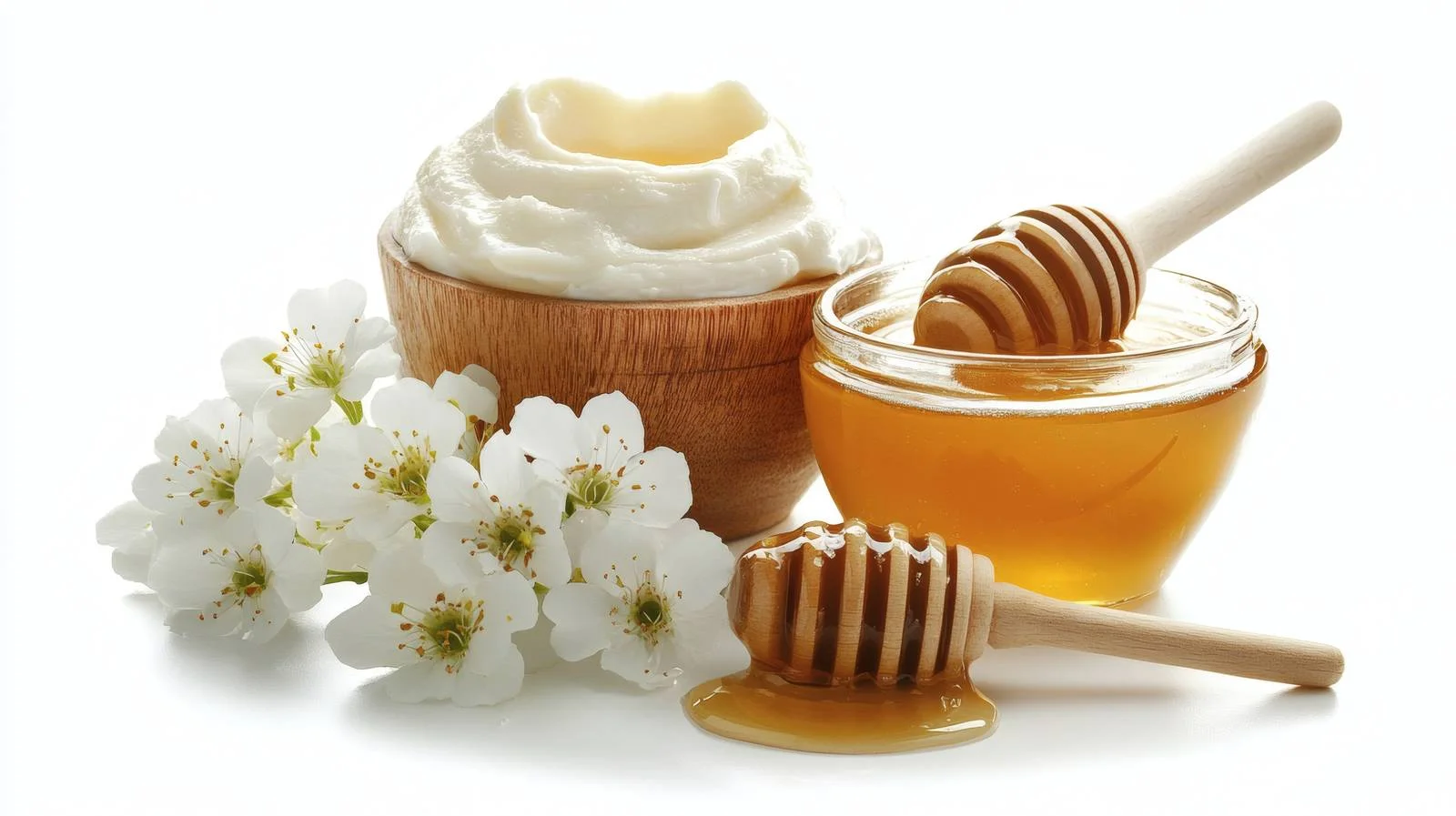 Luxurious Honey Cream Spa Products on White — free download from Dotvec