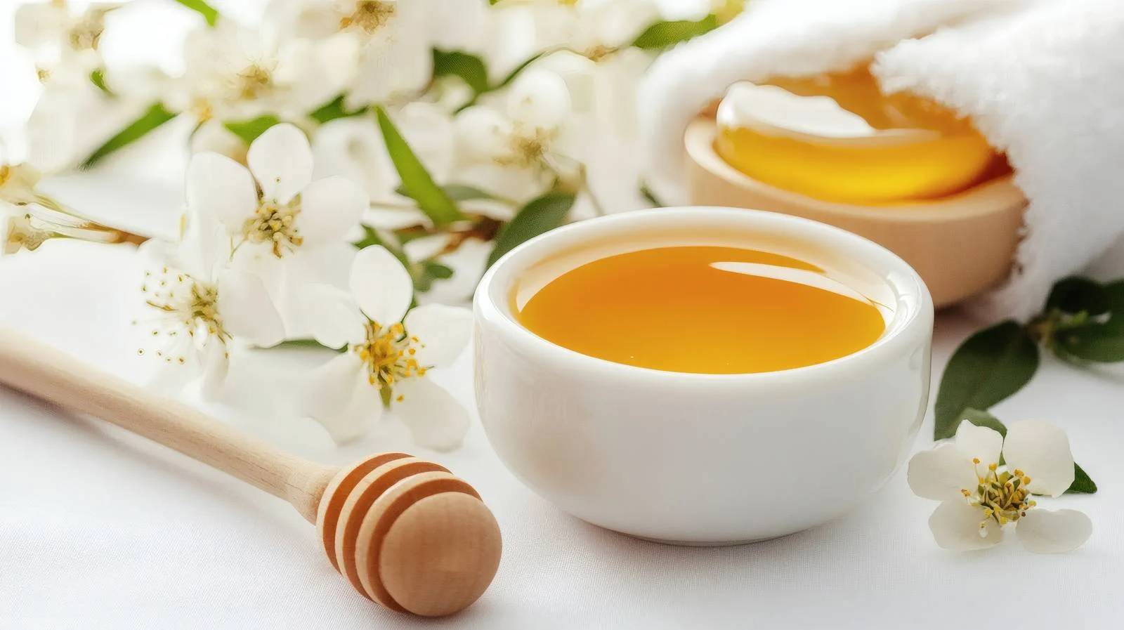 Luxurious Honey Cream Spa White Background — free download from Dotvec