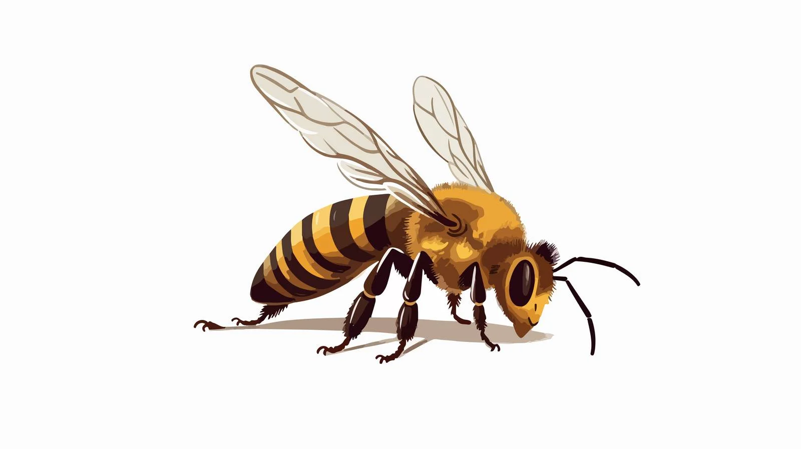 Vintage Honey Bee Vector Drawing — free download from Dotvec