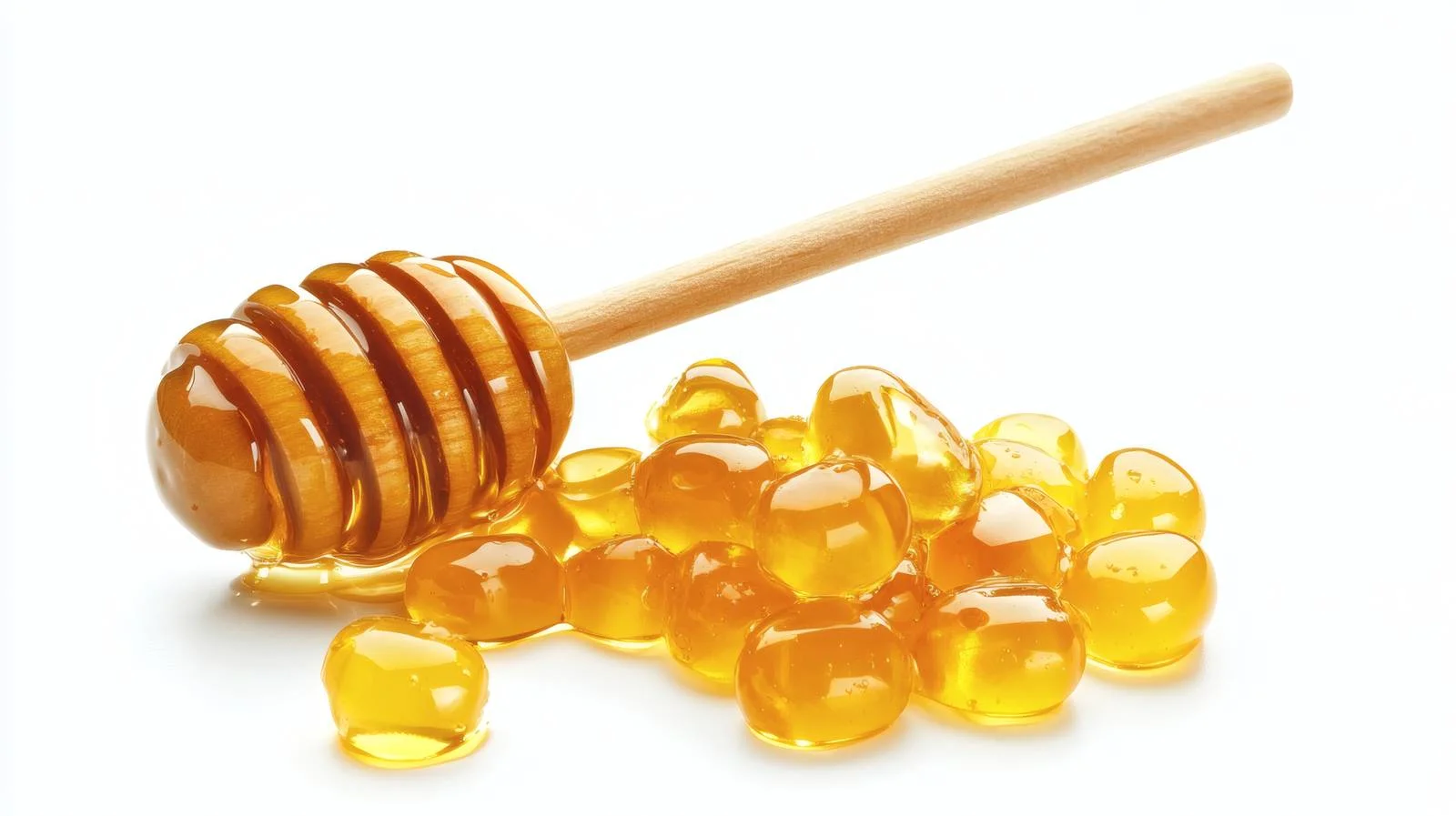 Honey Dipper with Droplets on White Background — free download from Dotvec